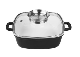 Casserole dish covered with lid