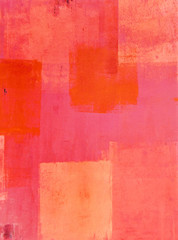 Różowe i pomarańczowe malarstwo abstrakcyjne - 121849439