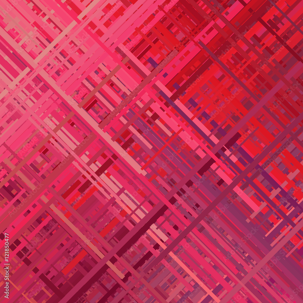 Poster red glitch background, distortion effect, abstract texture, random diagonal lines for design concept