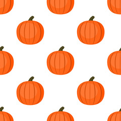 Seamless background with pumpkins.