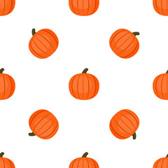 Seamless background with pumpkins.