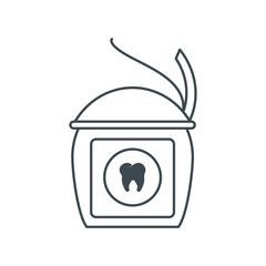 Tooth floss icon. Dental medical and health care theme. Isolated design. Vector illustration