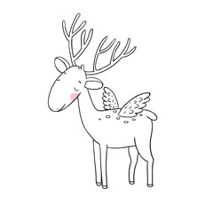 Magic Deer with wings.