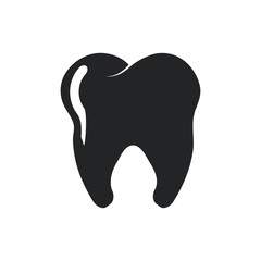 Tooth icon. Dental medical and health care theme. Isolated design. Vector illustration