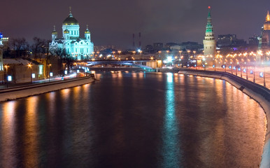 Obraz premium Moscow night