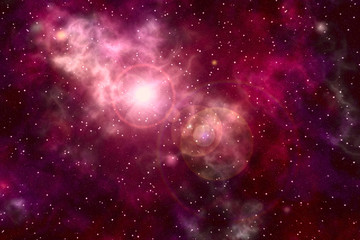 Fototapeta na wymiar Supernova explosion purple
