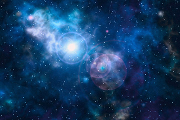 Fototapeta na wymiar Space supernova blue