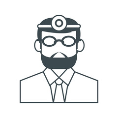Dentist icon. Dental medical and health care theme. Isolated design. Vector illustration