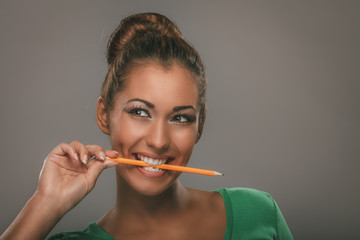 Girl With Pencil