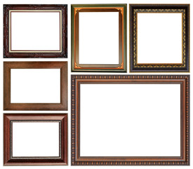 Antique frame isolated on white background