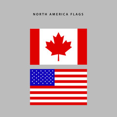 North america flags
