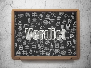 Law concept: Verdict on School board background