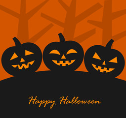 Halloween pumpkins background