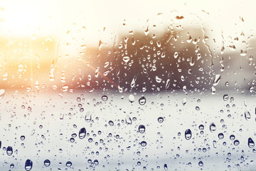 drop of water on window.