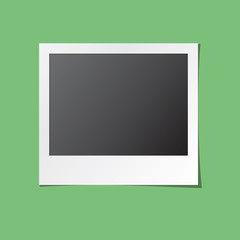Instant Photo Frame Isolated Vector