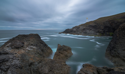 Fototapeta na wymiar Trevose Head Lighthouse taken with long exposure.