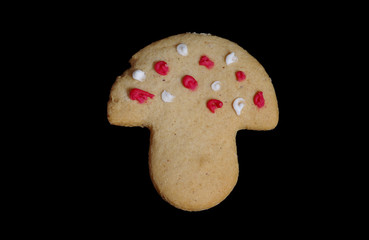 Gingerbread shaped mushrooms
