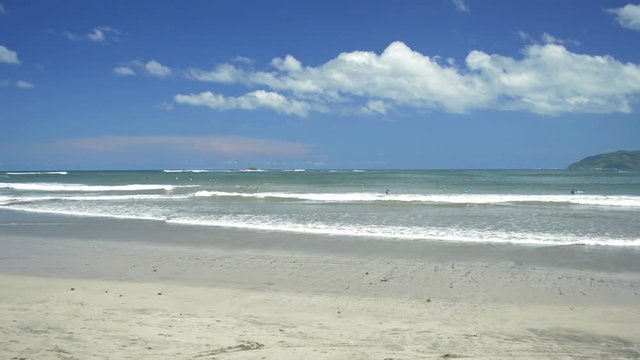 Tropical beach, Guanacaste, Costa Rica. Summer day on white sand beach.
