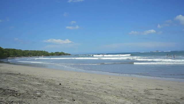 Tropical beach, Guanacaste, Costa Rica. Summer day on white sand beach.
