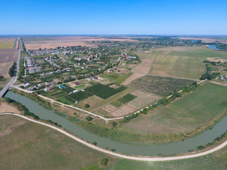 Top view of the small village