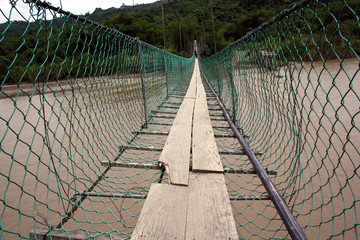 suspension bridge in Sabah (Borneo), Malaysia