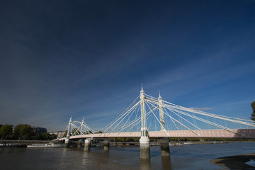 Albert bridge in blue sky