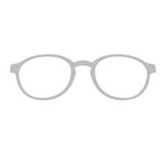 Grey glasses for reading. Vector illustration