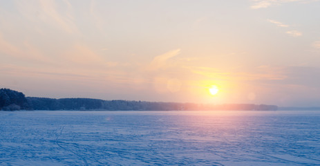 Fototapeta na wymiar Sunset On The Lake