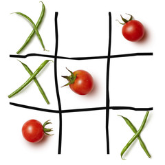 Food game Tic-tac-toe.