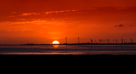 Sonnenuntergang am Dollart