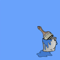 creative color bucket paint