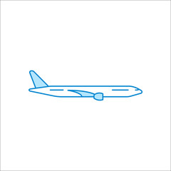 Fototapeta na wymiar Aircraft or Airplane flat icon on background