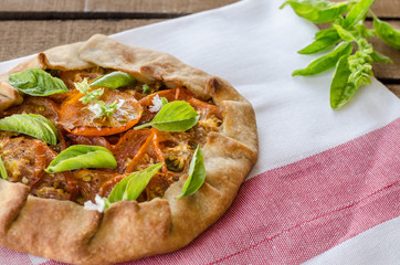 Rustic tomato tart