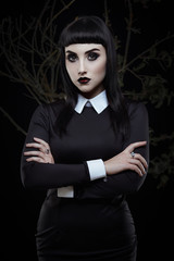 Gothic brunette girl