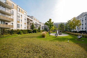 Modern residential buildings, apartments in a new urban housing