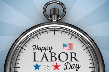 Composite image of poster of happy labor day text