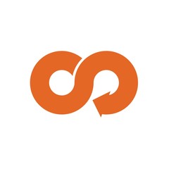 Infinity arrow logo design