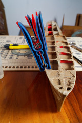 unfinished cardboard trunk for warship model © tommk