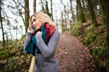 Beautiful woman talking on mobile phone