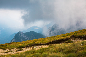 Fototapeta na wymiar Panorama of Romanian Carpathians