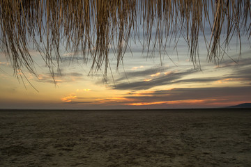 Sunset in tarifa beach