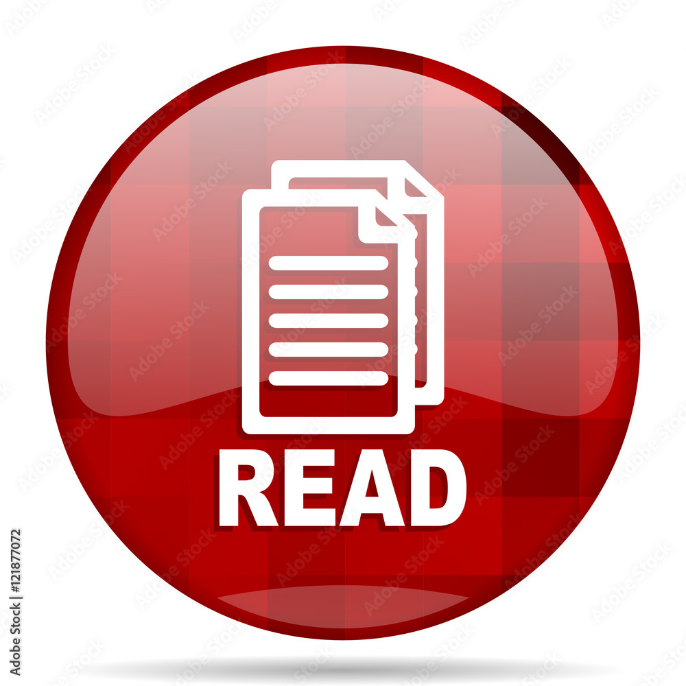 Aufkleber read red round circle glossy modern design web icon