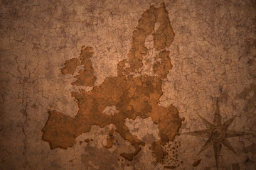 carte de l& 39 union européenne sur fond de papier crack vintage