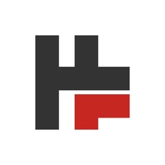Obraz premium HF letter initial logo design
