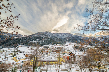 view on alpine village