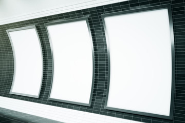 Empty ad posters side