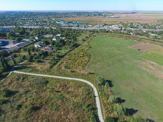 Top view of the small village