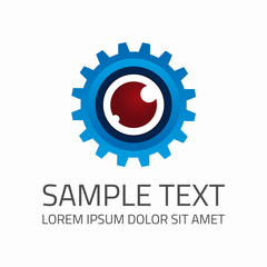 Gear eye logo template.