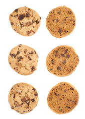 Pile of cookies isolated over the white background