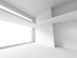 White Interior Abstract Architecture Background